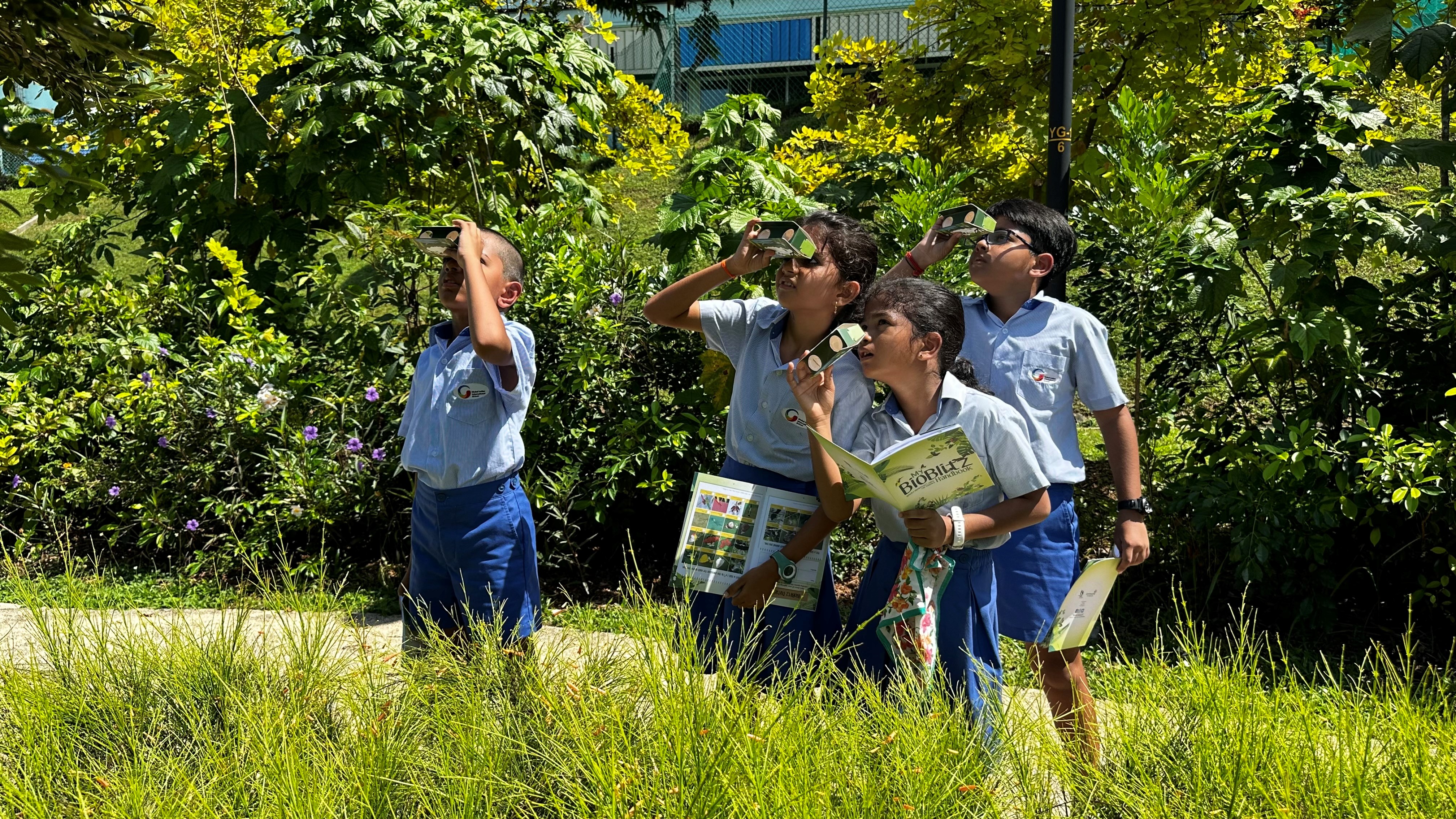 Students conducting a BioBlitz